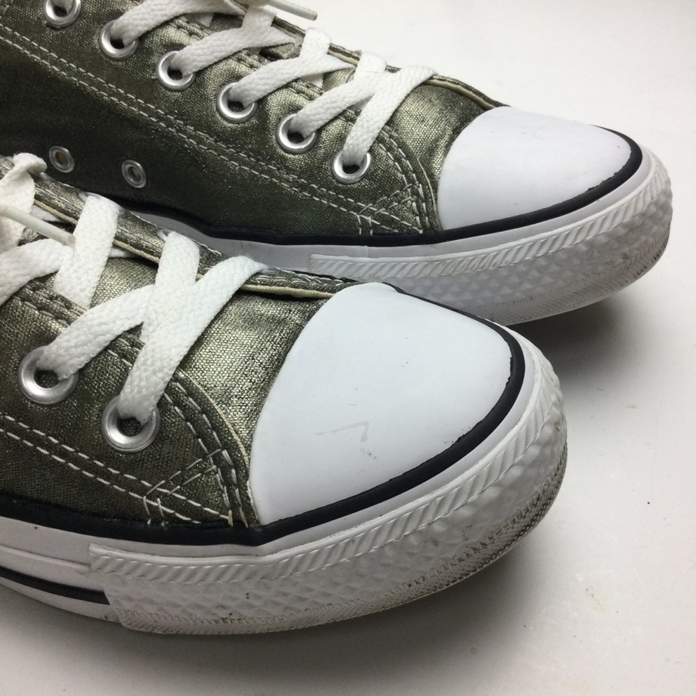 Converse Ox Chuck Taylor Allstar Metallic He... rbal Low Lace-Up Sneakers Size 8 - Picture 8 of 10